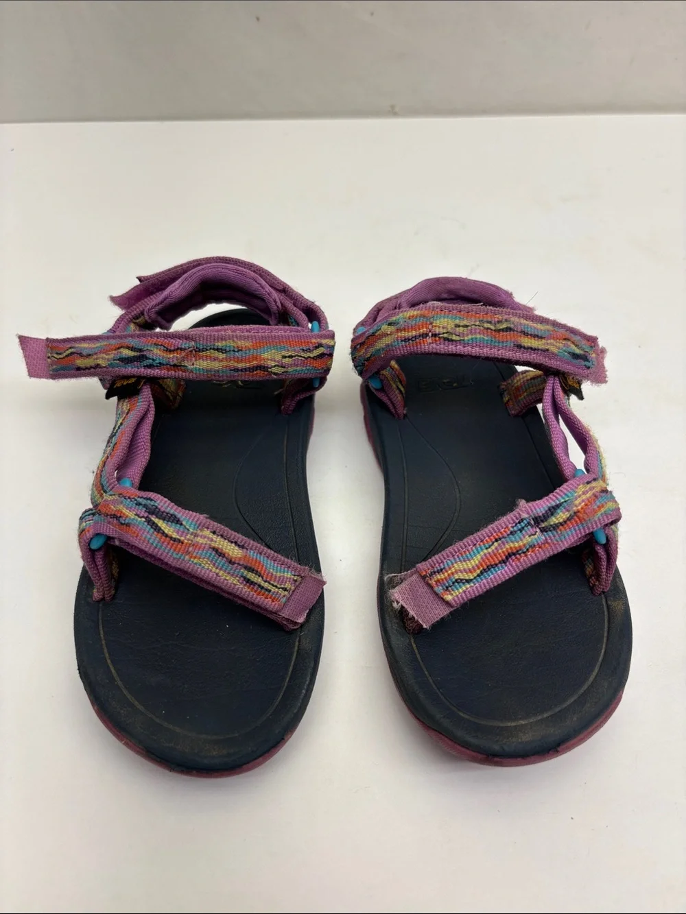 Teva Purple Multicolor Strap Sport Sandals, SZ 10 for toddler girl, box 10